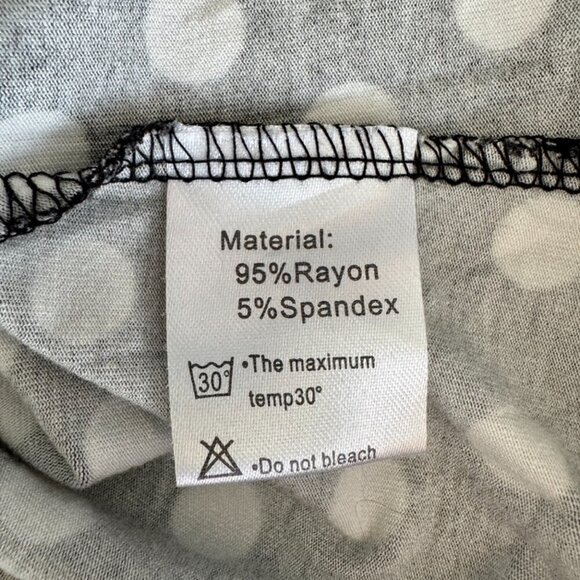 Black w White Polka Dots Babydoll Tee - Picture 8 of 9